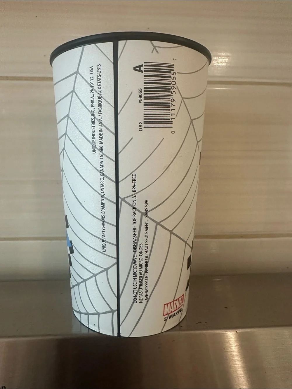 Spider-Man 1994 Animated Series 90s Plastic Drinking Cup Marvel Churchill